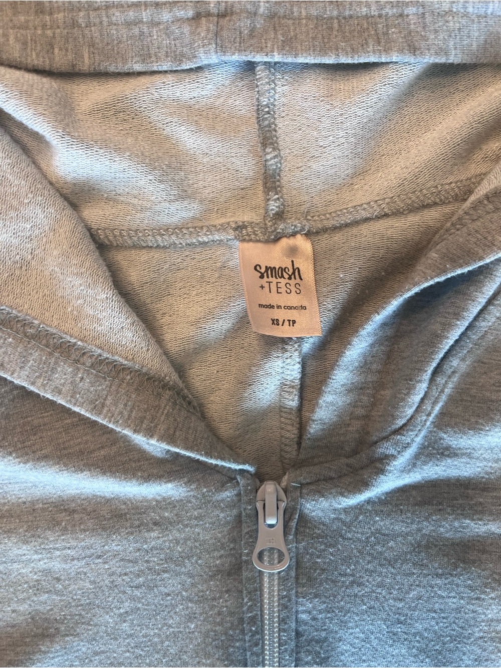 Smash + Tess Romper Jillian Harris Hoodie Gray Sz XS Long Sleeve Zip Cozy - Picture 5 of 11